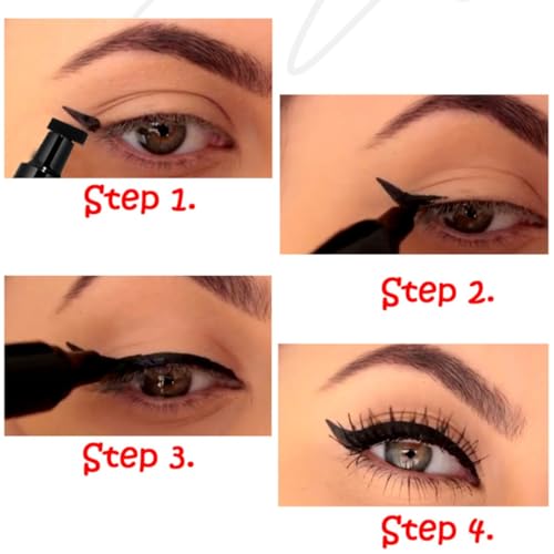 ONarisae Eyeliner Stamp Double-sided Liquid, Winged, Smudgeproof, Black — view 5