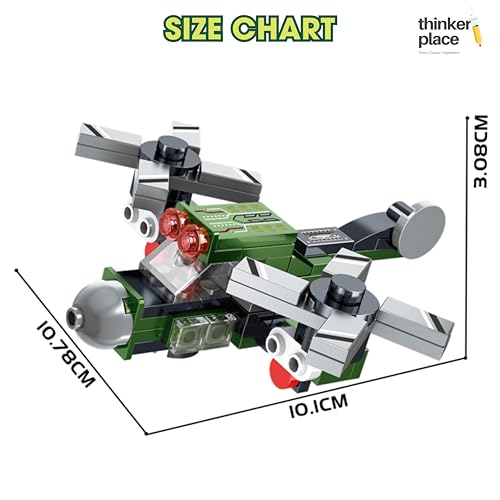 Image of STEM Armored Vehicle Building Blocks Set (91 Pcs) | DIY Twin-Rotor Helicopter Toy for Kids 7+ Years (Boys & Girls) | Educational Construction | Creativity & Action Play Toy