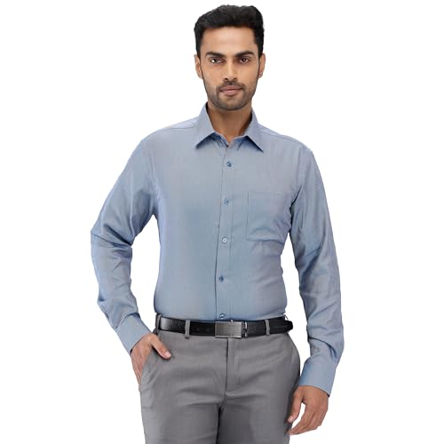 Image of Park Avenue Regular Fit Pure Cotton Structure Pattern Ainsley Collar Formal Shirt