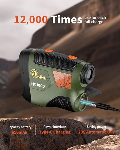 AOFAR HX1000 Range Finder for Hunting Archery, 1000 Yards with Angle and Horizontal Distance, Shooting Rangefinder for Rifle. Range, Scan, Speed Mode for hunter. Waterproof - Image 6