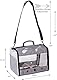 Interfashioner® Vogeltrage für Reisen, transparente Vogelbox mit Metallschale und Stehstange für Sittiche, Papageien, Wellensittiche, Nymphensittiche (grau)