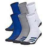 Kids-Boy's/Girl's Cushioned Angle Stripe Crew Socks (6-Pair)