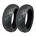 MMG Set of 2 Tires 130/60-13 Tubeless Front or Rear Motorcycle Scooter Moped