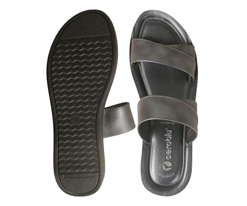 Image of AEROBLU Comfortable Mid Heel Slippers for Women | Flexible & Durable | Anti-Skid & Lightweight Slippers for Girls | Ideal for Party, Ethnic & Daily wear