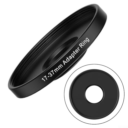 Bague d'adaptation d'objectif de 37 mm à 17 mm pour appareils photo de microscope de smartphone - Adaptateur macro/grand angle en aluminium compatible avec téléobjectif mobile 20-60X