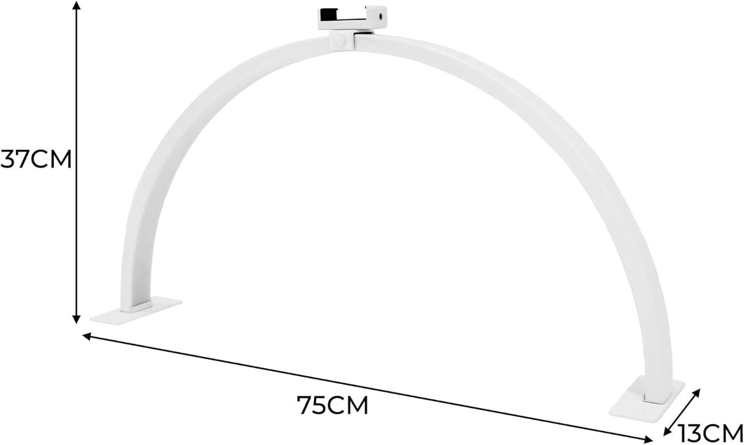 LED Halbmondlampe 75cm | 50W 3 Farben Warm- Neutral- Kaltweiß | 3000-6000K Dimmbar Temperatur | Maniküretisch-Licht Nägel Maniküre Nagelsalon [INKL. Handyhalterung & Klett- und Schaumstoffpads]