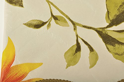 Ennas Sunflower Vinyl Tablecloth Flannel Backed Square(58Inch By 58Inch) #TOP4