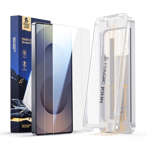 MAGIC JOHN 2 Pack for Samsung Galaxy S25 Ultra Screen Protector, with Shatterproof Tempered Film, Auto Dust-Elimination, Bubble Free & HD Clear, Easy Installation for Samsung Galaxy S25 Ultra