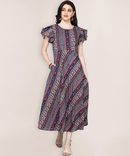 Image of QIQI Women's Crepe A-Line Maxi Casual Dress