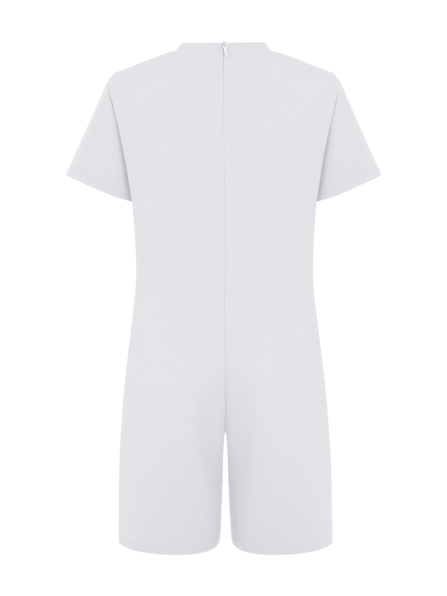 inlzdz Monos Cortos De Manga Corta con Cremallera para Niños Y Niñas Ropa Adaptativa con Necesidades Especiales Mono Sensoria