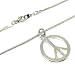 Stainless Steel Pendant, Hippie Peace Sign Love Pendant Necklace 18”