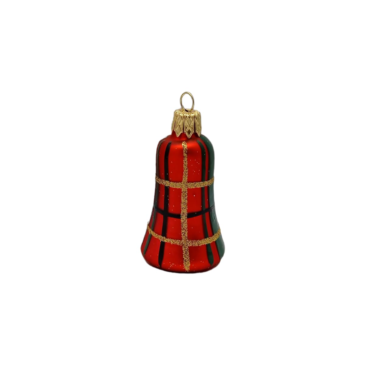 Christbaumschmuck 40-TLG.Set Karo, rot, grün, Gold schottisch bemalt, mundgeblasen, Exclusiv