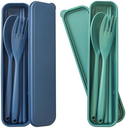 Set Posate Da Viaggio Riutilizzabili Con Custodia - Forchetta, Coltello E Cucchiaio Portatile Per Picnic E Ufficio - Foto 7