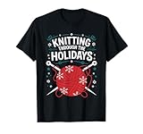Photo Gallery merry christmas knitting through the holidays family xmas maglietta Photo Gallery merry christmas knitting through the holidays family xmas maglietta