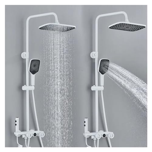 Robinet de douche écran numérique LWX mitigeur 4 façons noir blanc gris