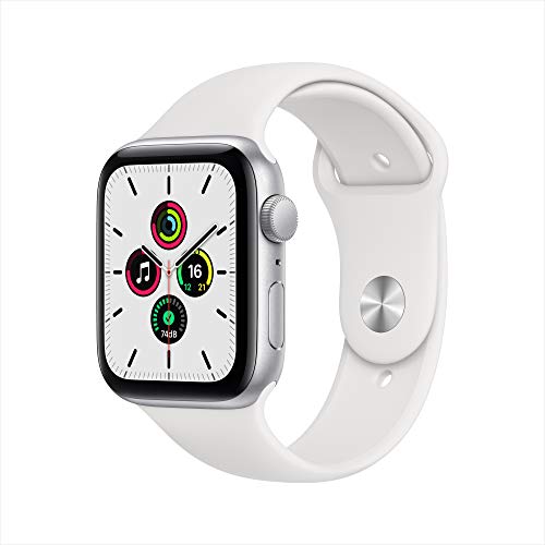 Apple Watch SE (GPS, 44 mm) - Silver Aluminium Case with White Sport Band