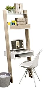 SoBuy FRG111-WN Bücherregal mit Schreibtisch