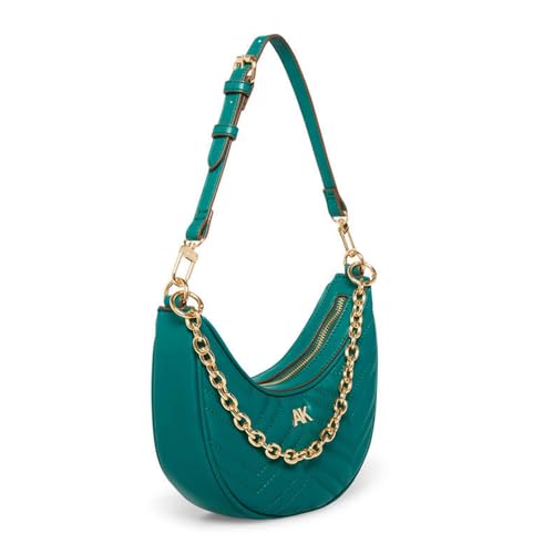 Anne Klein Quilted Crescent Shoulder Bag with Swag Chain3