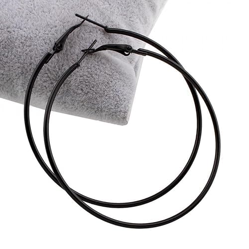 Image of I Jewels Stylish Classic Round Hoop Earring Lightweight Everyday Wear Earrings for Women