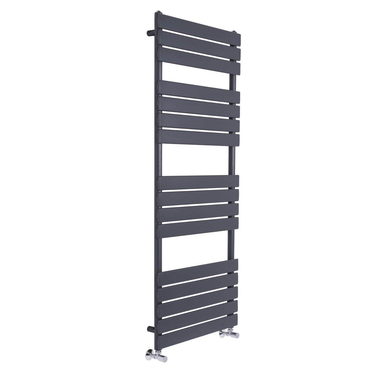 Warmehaus Anthracite Flat Panel Heated Towel Rail Radiator Ladder Rad 1600 X 600Mm Grey Central Heating Towel Warmer For Bathroom Kitchen
