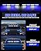 HLauto 604N Emergency Dash Strobe Lights: 2x16.8 inch Blue White Security Light w/Take Down, 48 LED Safety Flashing Warning Hazard Interior Windshield Light Bar for Trucks Vehicles