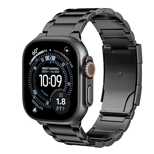 ZABUDUO Upgraded Titanium Band Replacement Compatible with Apple Watch Band Ultra 3 Ultra 2/Ultra...