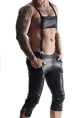 Pantalon bavarois homme 3/4 noir idéal pour célébrer la bière entre amis