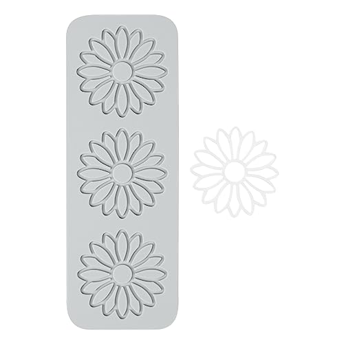 Restaurantware Pastry Tek Fondant Impression Mat 1 Reusable Fondant Embosser - Flower Pliable Gray Silicone Cake Impression Mat Dishwashable For Cake Decoration