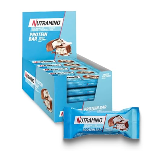 Sweet coconut flavour high protein bar (20x 35g bars) 11g of protein in each bar. On-the-go protein snack. Low sugar protein bar. Increase muscle mass. Great taste, palm oil free.