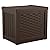 Suncast Small Outdoor Storage Box - 22 Gallon Java Resin Outdoor Deck Box, Flat-Lid Bench Seating, Patio Storage Bin Container for Organizing Tools, Cushions for Porch, Deck, Pool, & Garden