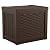 Suncast 2 Pack 22-Gallon Small Deck Box - Lightweight Resin Storage Container and Seat for Patio Cushions and Gardening Tools - Store Items on Patio, Garage, 22.5"L x 17"W x 22.5"H, Yard - Java Brown