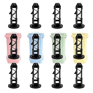 NELAHSHA 12 Stück Scharnierstifte für Mülleimer Scharnierbolzen Mülltonnen 65 * 18mm Schwarzer Scharnierstifte aus Kunststoff für Mülltonnendeckel Geeingnet für 240L Mülleimer