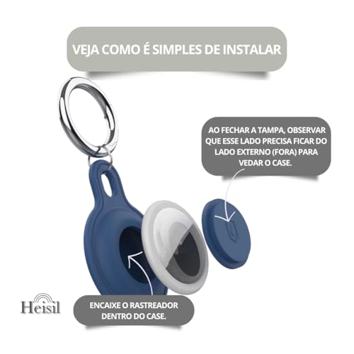 Chaveiro À Prova D’água Compatível Com Rastreador Airtag, Capa Case Silicone Protetor De Rastreador,