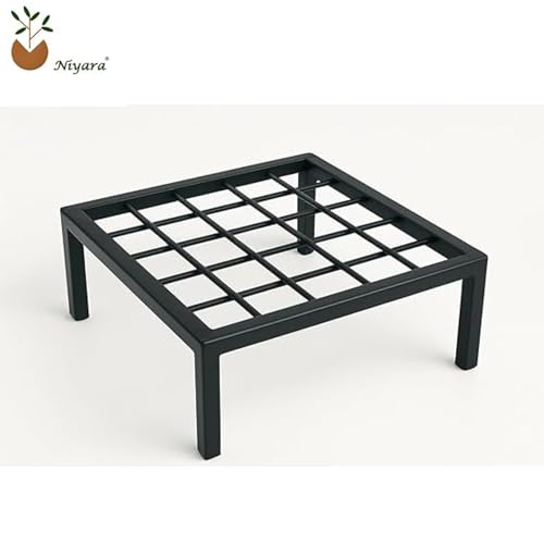 Image of Niyara || Metal Planter Stand || Plant Stand for Pots|| Outdoor Plant Stand (Square grid stand set 2)