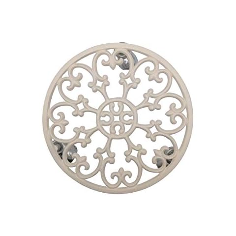 Comfy Hour 3" Cast Iron Plant Caddy Flowerpot Holder Trolley Cover