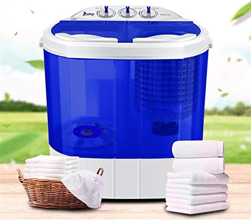 Portable Mini Compact Twin Tub Washing Machine 10.4lbs Capacity, White + Blue