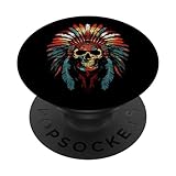 Photo Gallery copricapo con teschio, tribù indiana, capo spirituale popsockets popgrip intercambiabile Photo Gallery copricapo con teschio, tribù indiana, capo spirituale popsockets popgrip intercambiabile