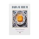 Baba Au Rhum auf Maiolica Fliesenplatte, Leinwand-Poster, Schlafzimmer, Dekoration, Landschaft, Büro, Raumdekoration, Geschenk, 60 x 90 cm