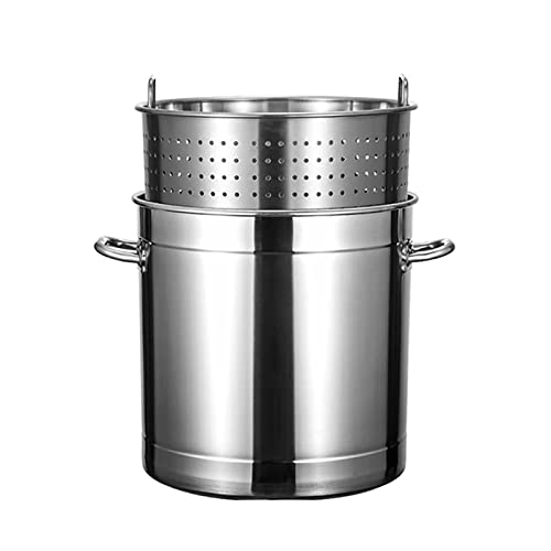 Marmite écrevisses et fruits de mer 70L avec panier inox pour cuisson vapeur en extérieur