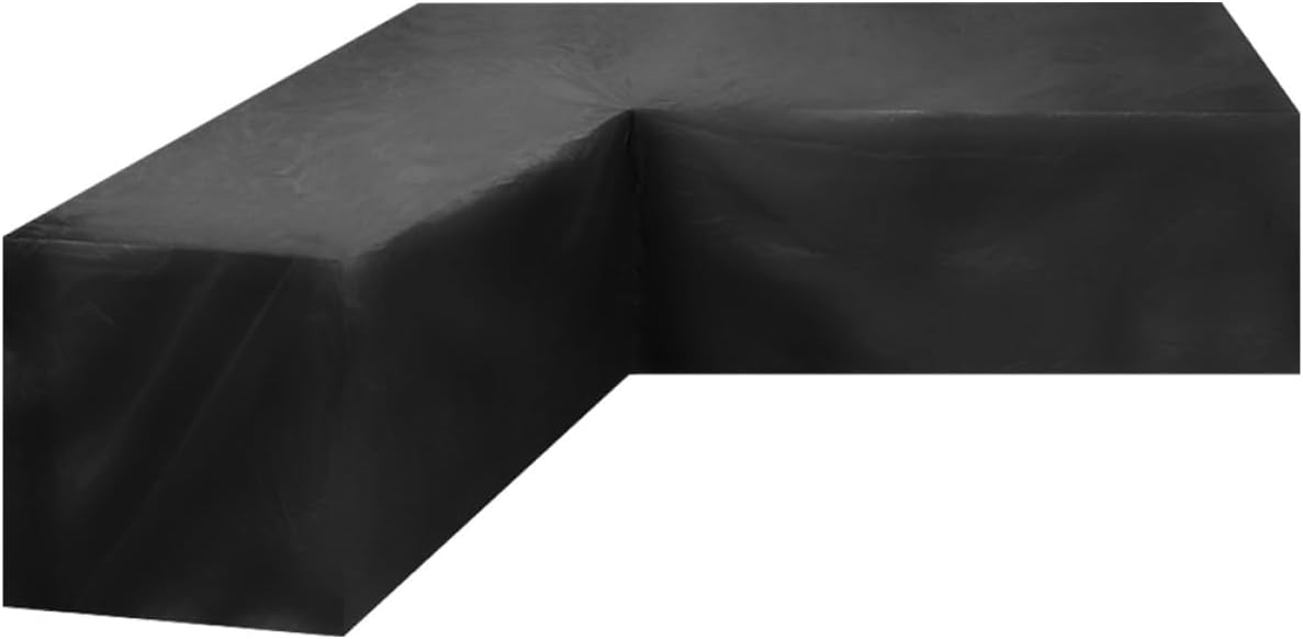 Toyvian Patio Corner Sofa Cover Shaped Sectional Cover for Outdoor Furniture Oxford Drawstring Straps Protects against and Debris