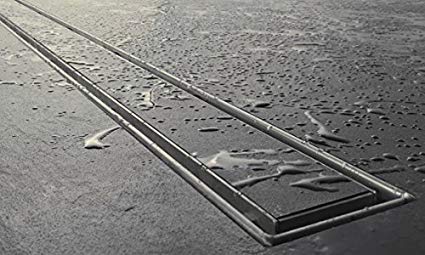 Aquieen SS 304 Tile/Marble Insert Shower Channel Water Drainer for Bathroom with Anti-Foul Cockroach Trap (Side Hole, 48")