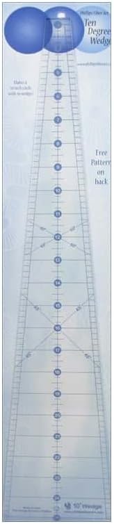 Philliips Fiber Art 10 Degree Wedge Ruler 24in