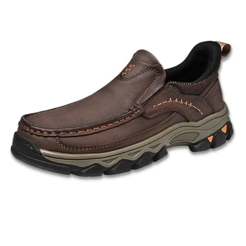 Enjerr Orthopedic Shoes Men, New Men's Comfortable Casual Genuine Leather Slip on Loafers, for Man