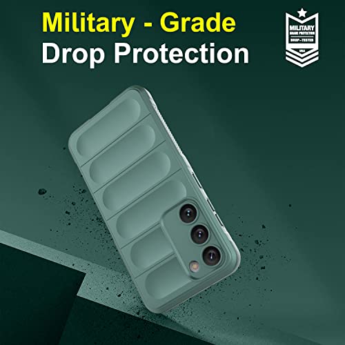 Image of Amazon Brand - Solimo Back Case Cover for Samsung Galaxy S23 5G | Compatible for Samsung Galaxy S23 5G Back Case Cover | Liquid Silicon Magic Case with Camera Protection | DarkGreen