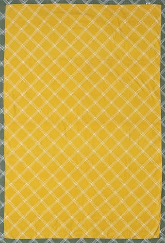 Image of RD TREND Cloud Cotton AC Summer Chadar for Sleeping | 210 TC Soft Lightweight Breathable Single Topsheet /Odhne Wali Chadar | Single Bed Bedsheet 60x90 Inch Yellow