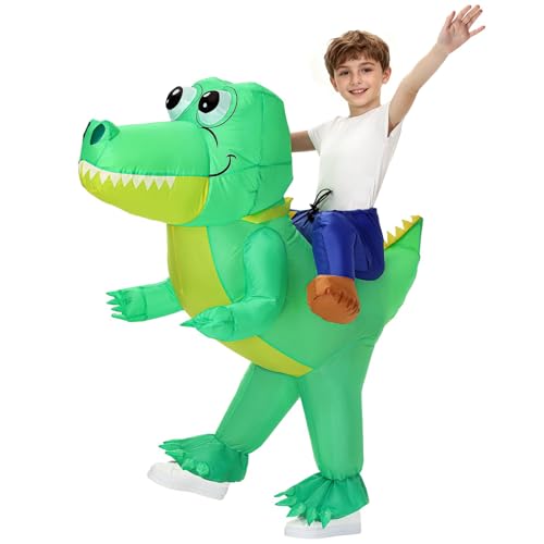 Disfraz Inflable de Cocodrilo para Niños miniatura 1