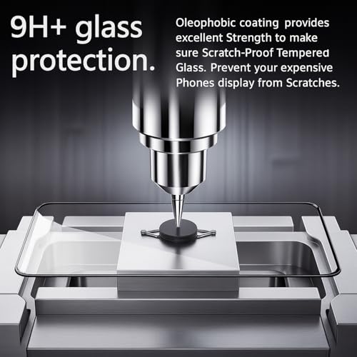 Image of Edge to Edge Tempered Glass for iQOO Z7s 5G / iQOO Z7 5G, Vivo Y100, Vivo T2 5G (6.38 Inch) with Easy Self Installation Kit | Black [Pack of 1]