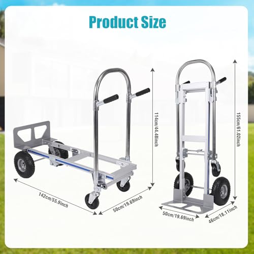 Carretilla plegable convertible 3 en 1 capacidad 550 lbs miniatura 2