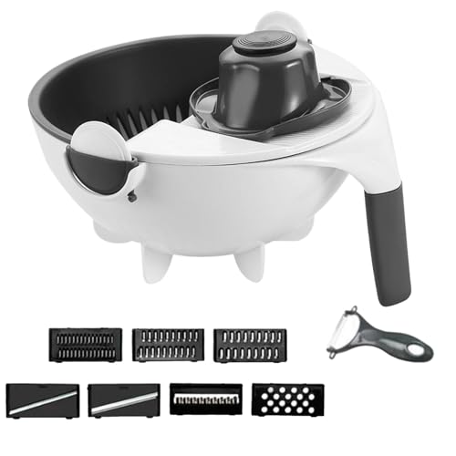 Picador de verduras – Rallador manual de preparación de comidas, cortador de verduras de cocina, picador de alimentos – para pepino, patatas, repollo, zanahorias, ajo, picnic, reunión