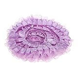 QUARKZMAN 2-Lagen Rüschenband Besatz 6 Yards x 1.57" Chiffon Plissee Bänder Stoffkante Zum Nähen DIY Basteln Kleidung Und Wohnaccessoires Verzierung Hell-Lila